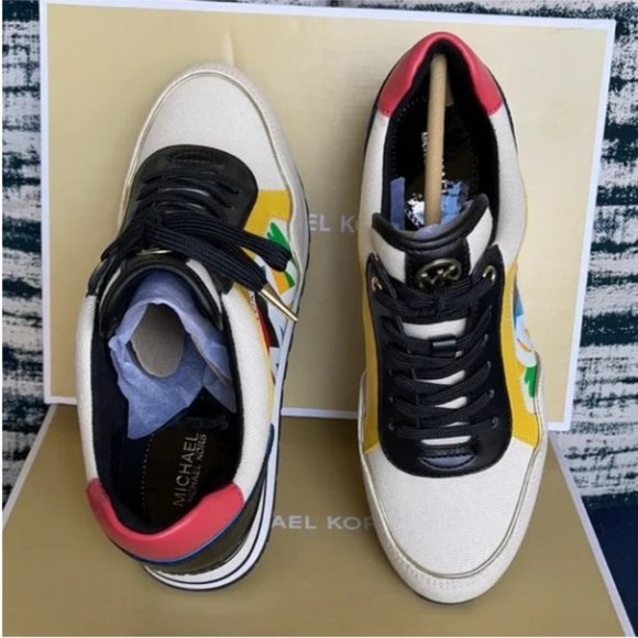 Michael Kors Maddy Trainer Heavy Canvas Cream Multi WMNS - Picture 13 of 16